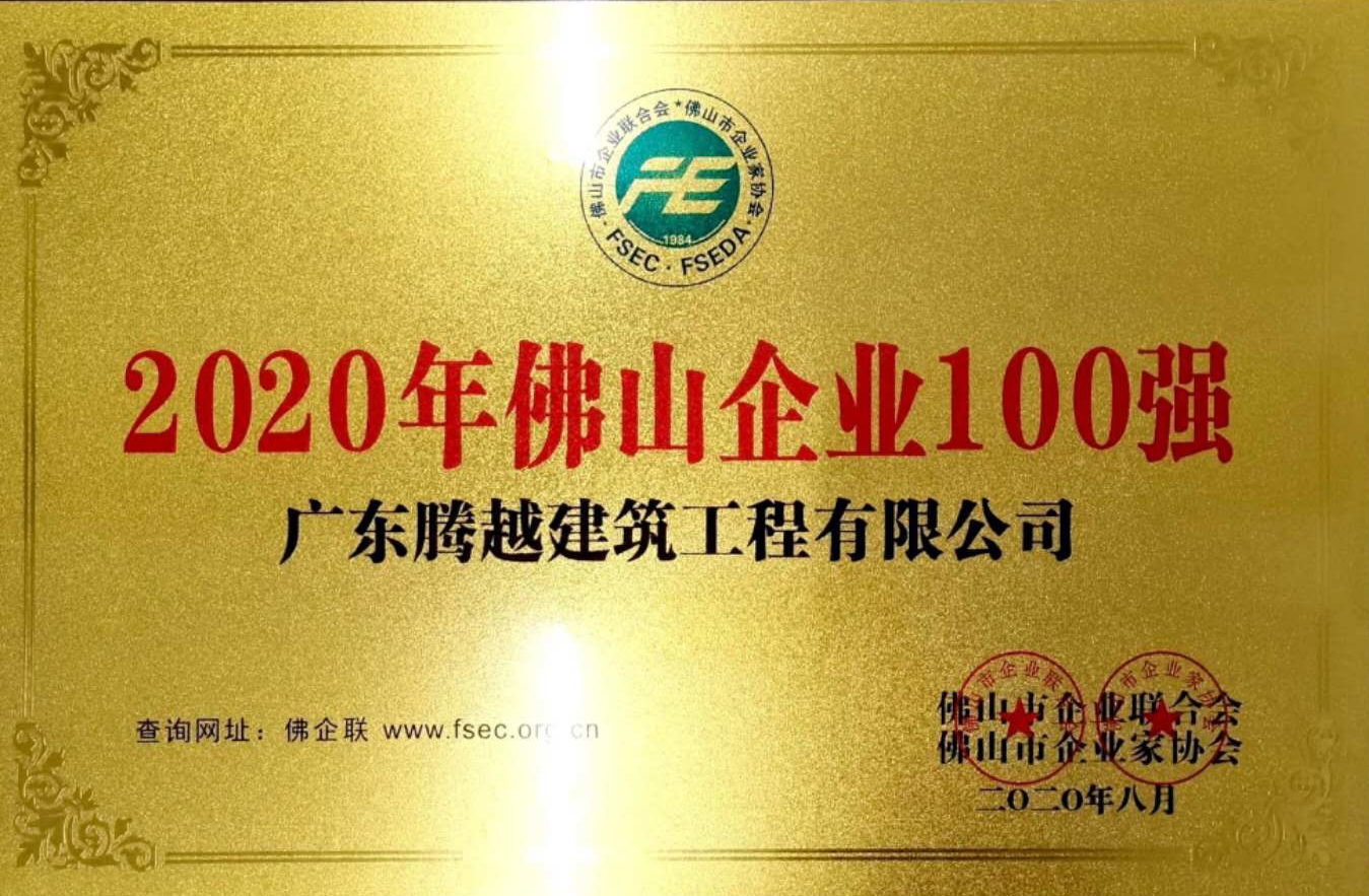 2020佛山企業(yè)100強